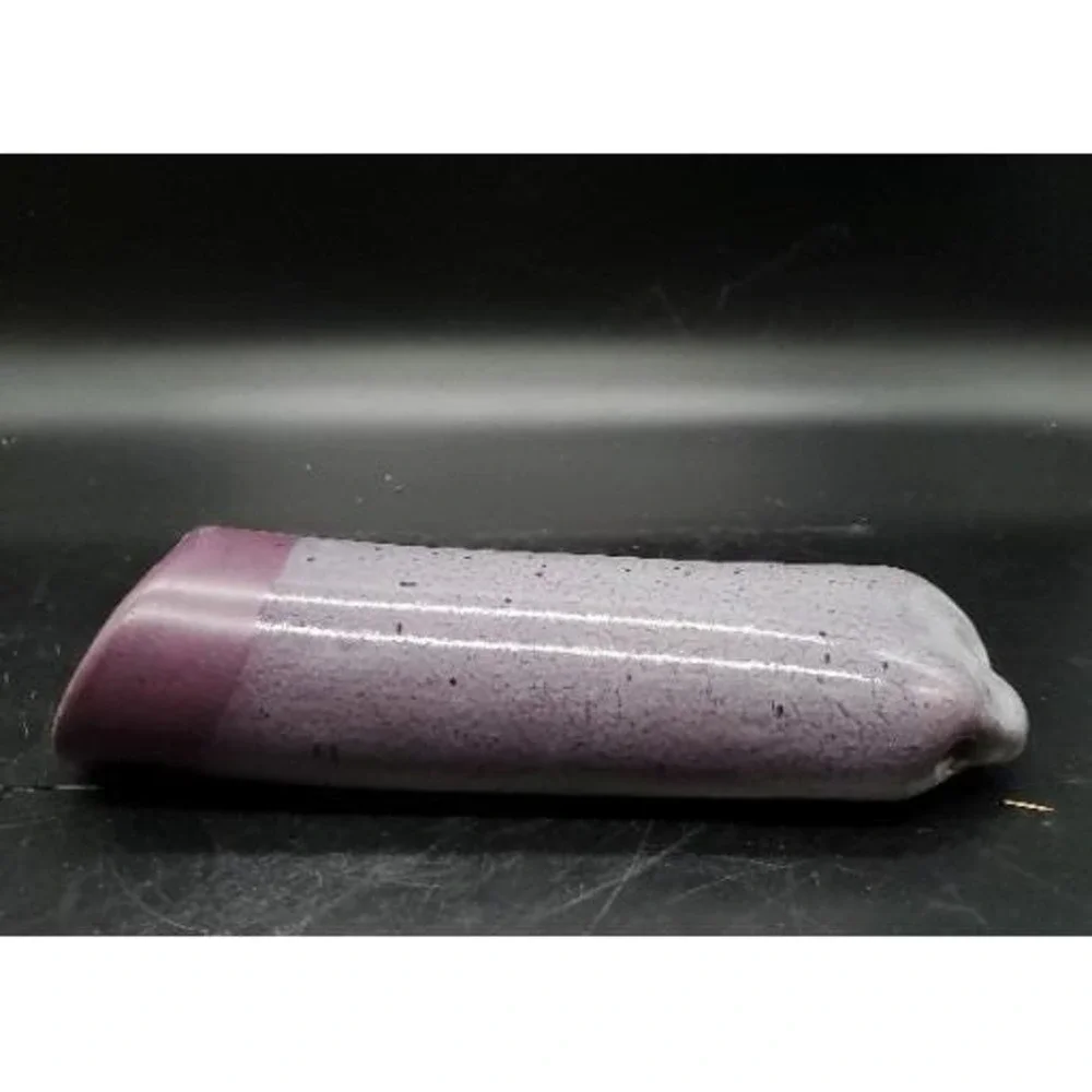 Handmade Studio Art Pottery Purple Lavender Wall Pocket Vase 8